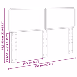 Tête De Lit Bois Ancien 150 Cm Bois D'Ingénierie Vidaxl - Vue supplémentaire 2