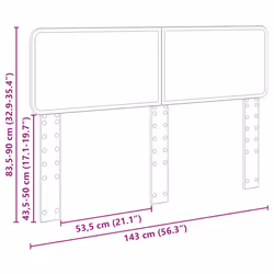 Tête De Lit Chêne Brun 140 Cm Bois D'Ingénierie Vidaxl - Vue supplémentaire 2