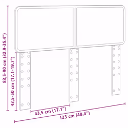 Tête De Lit Blanc Brillant 120 Cm Bois D'Ingénierie Vidaxl - Vue supplémentaire 2