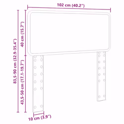 Tête De Lit Chêne Fumé 100 Cm Bois D'Ingénierie Vidaxl - Vue supplémentaire 2