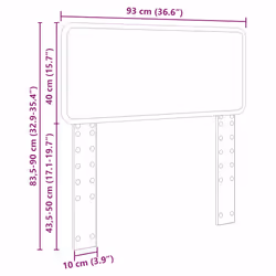 Tête De Lit Avec Tête De Lit Gris Béton 90 Cm Bois D'Ingénierie Vidaxl - Vue supplémentaire 2