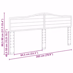 Tête De Lit Chêne Artisanal 200 Cm Bois D'Ingénierie Vidaxl - Vue supplémentaire 2
