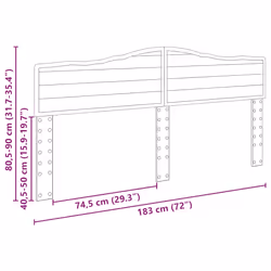 Tête De Lit Chêne Artisanal 180 Cm Bois D'Ingénierie Vidaxl - Vue supplémentaire 2