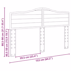 Tête De Lit Chêne Sonoma 150 Cm Bois D'Ingénierie Vidaxl - Vue supplémentaire 2