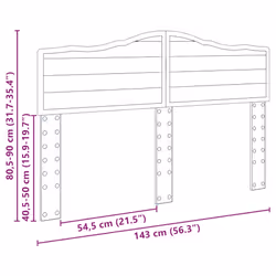 Tête De Lit Chêne Noir 140 Cm Bois D'Ingénierie Vidaxl - Vue supplémentaire 2