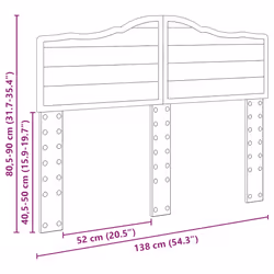 Tête De Lit Blanc Brillant 135 Cm Bois D'Ingénierie Vidaxl - Vue supplémentaire 2