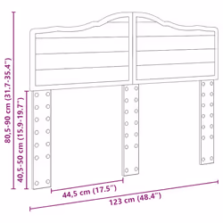 Tête De Lit Chêne Noir 120 Cm Bois D'Ingénierie Vidaxl - Vue supplémentaire 2