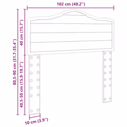 Tête De Lit Chêne Fumé 100 Cm Bois D'Ingénierie Vidaxl - Vue supplémentaire 2