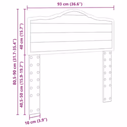 Tête De Lit Avec Tête De Lit Blanc 90 Cm Bois D'Ingénierie Vidaxl - Vue supplémentaire 2