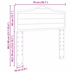 Tête De Lit Avec Tête De Lit Chêne Noir 75 Cm Bois D'Ingénierie Vidaxl - Vue supplémentaire 2