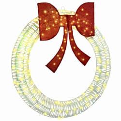 vidaXL Couronne avec 150 LED Blanc chaud 120 cm PET