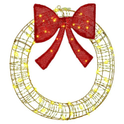 vidaXL Couronne avec 60 LED Blanc chaud 75 cm PET