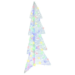 vidaXL Sapin de Noël avec 100 LED Multicolore 120 cm Acrylique