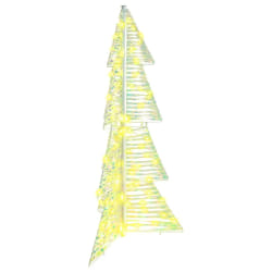 vidaXL Sapin de Noël avec 100 LED Blanc chaud 120 cm PET