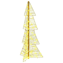 vidaXL Sapin de Noël avec 100 LED Blanc chaud 120 cm PET