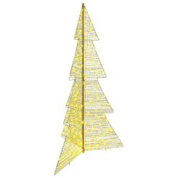 vidaXL Sapin de Noël avec 240 LED Blanc chaud 180 cm PET