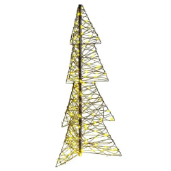 vidaXL Sapin de Noël avec 160 LED Blanc chaud 150 cm Rotin