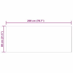 Tapis En Fausse Tafalla Blanc 80 X 200 Cm Polyester Vidaxl - Vue supplémentaire 2