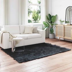 Tapis En Fausse Tafalla Noir 160 X 230 Cm Polyester Vidaxl