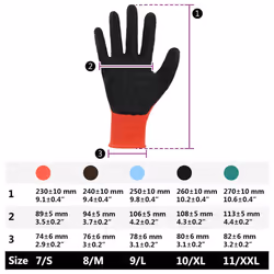 Gants De Travail 24 Pcs Rouge Et Noir 7 / S Revêtement En Latex Vidaxl - Vue supplémentaire 2