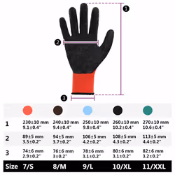 Gants De Travail 24 Pcs Rouge Et Noir 10 / Xl Revêtement En Latex Vidaxl - Vue supplémentaire 2
