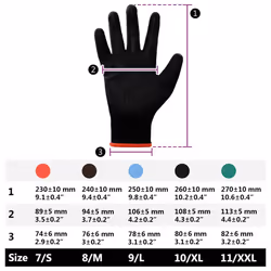 Gants De Travail 24 Pcs Noir 7 / S Polyester Vidaxl - Vue supplémentaire 2