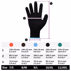 Gants De Travail 24 Pcs Noir 9 / L Polyester Vidaxl - Vue supplémentaire 2