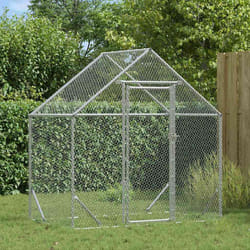 Cage À Poules Argent 170 X 100 X 177 Cm Acier Galvanisé Vidaxl
