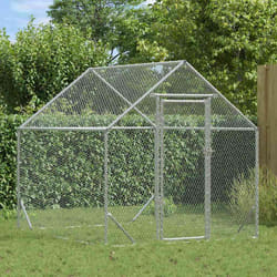 Cage À Poules Argent 200x170x177cm Acier Galvanisé Vidaxl