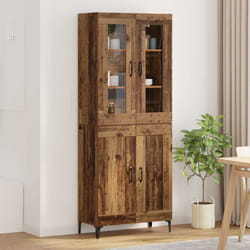 Haut Armoire Bois Ancien 69,5 X 34 X 180 Cm Bois D'Ingénierie Vidaxl