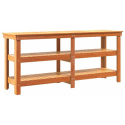 vidaXL Établi avec étagère Brun cire 181,5 x 50 x 80 cm Pin massif