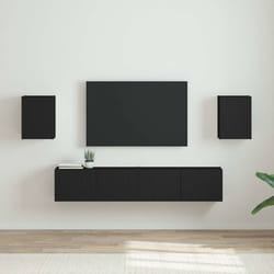 Meuble Tv Mural 2 Pcs Noir 30 X 31 X 40 Cm Bois D'Ingénierie Vidaxl