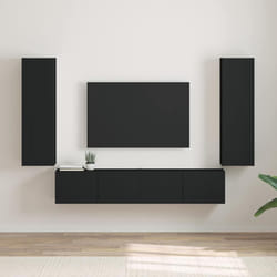 Meuble Tv Mural 2 Pcs Noir 30 X 31 X 100 Cm Bois D'Ingénierie Vidaxl