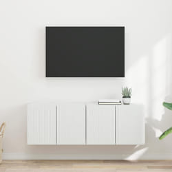 Meuble Tv Mural 2 Pcs Blanc 59,5 X 31 X 40 Cm Bois D'Ingénierie Vidaxl
