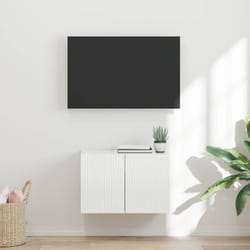 Meuble Tv Mural Montage Mural Blanc Brillant 59,5 X 31 X 40 Cm Vidaxl