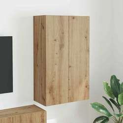 Meuble Tv Mural Chêne Artisanal 59,5 X 31 X 100 Cm Vidaxl