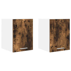 Armoire Suspendue Avec Stockage Riga 2 Pcs Bois Ancien Et Blanc Vidaxl