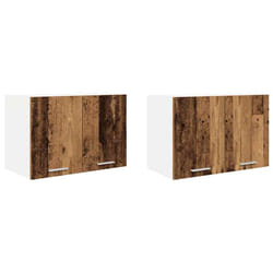 Armoire Suspendue 2 Pcs Bois Ancien Et Blanc 60 X 31 X 40 Cm Vidaxl