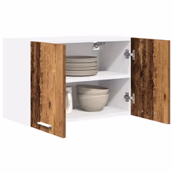 Armoire Suspendue 2 Pcs Bois Ancien Et Blanc 60 X 31 X 40 Cm Vidaxl - Vue supplémentaire 2