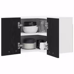 Armoire Suspendue Chêne Noir Et Blanc 57 X 57 X 40 Cm Vidaxl - Vue supplémentaire 2