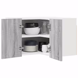 Armoire Suspendue Gris Sonoma Et Blanc 57 X 57 X 40 Cm Vidaxl - Vue supplémentaire 2