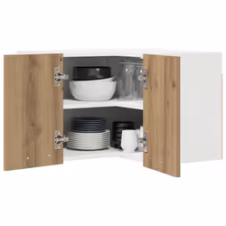 Armoire Suspendue Chêne Artisan Et Blanc 57 X 57 X 40 Cm Vidaxl - Vue supplémentaire 2