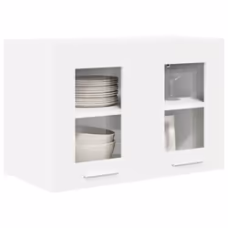 Armoire Suspendue 2 Pcs Blanc 60 X 31 X 40 Cm Bois D'Ingénierie Vidaxl - Vue supplémentaire 2