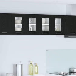 Armoire Suspendue Avec Porte 2 Pcs Chêne Noir 60 X 31 X 40 Cm Vidaxl