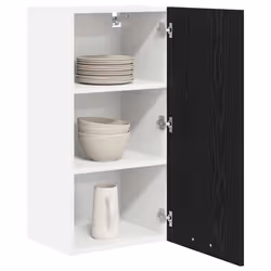 Armoire Suspendue Riga Chêne Noir Et Blanc 40 X 31 X 80 Cm Vidaxl - Vue supplémentaire 2