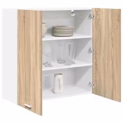 Armoire Suspendue Avec Stockage Chêne Sonoma 80 X 31 X 80 Cm Vidaxl - Vue supplémentaire 2