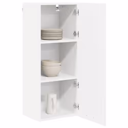 Armoire Suspendue Riga Blanc 40 X 31 X 100 Cm Bois D'Ingénierie Vidaxl - Vue supplémentaire 2