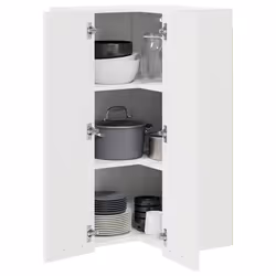 Armoire Suspendue Blanc 57 X 57 X 100 Cm Bois D'Ingénierie Vidaxl - Vue supplémentaire 2