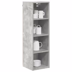 Armoire Suspendue Avec Stockage Gris Béton 30 X 29,5 X 100 Cm Vidaxl - Vue supplémentaire 2