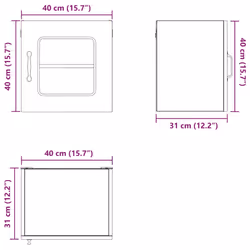 Armoire De Cuisine Kalmar 2 Pcs Noir 40 X 31 X 40 Cm Vidaxl - Vue supplémentaire 2